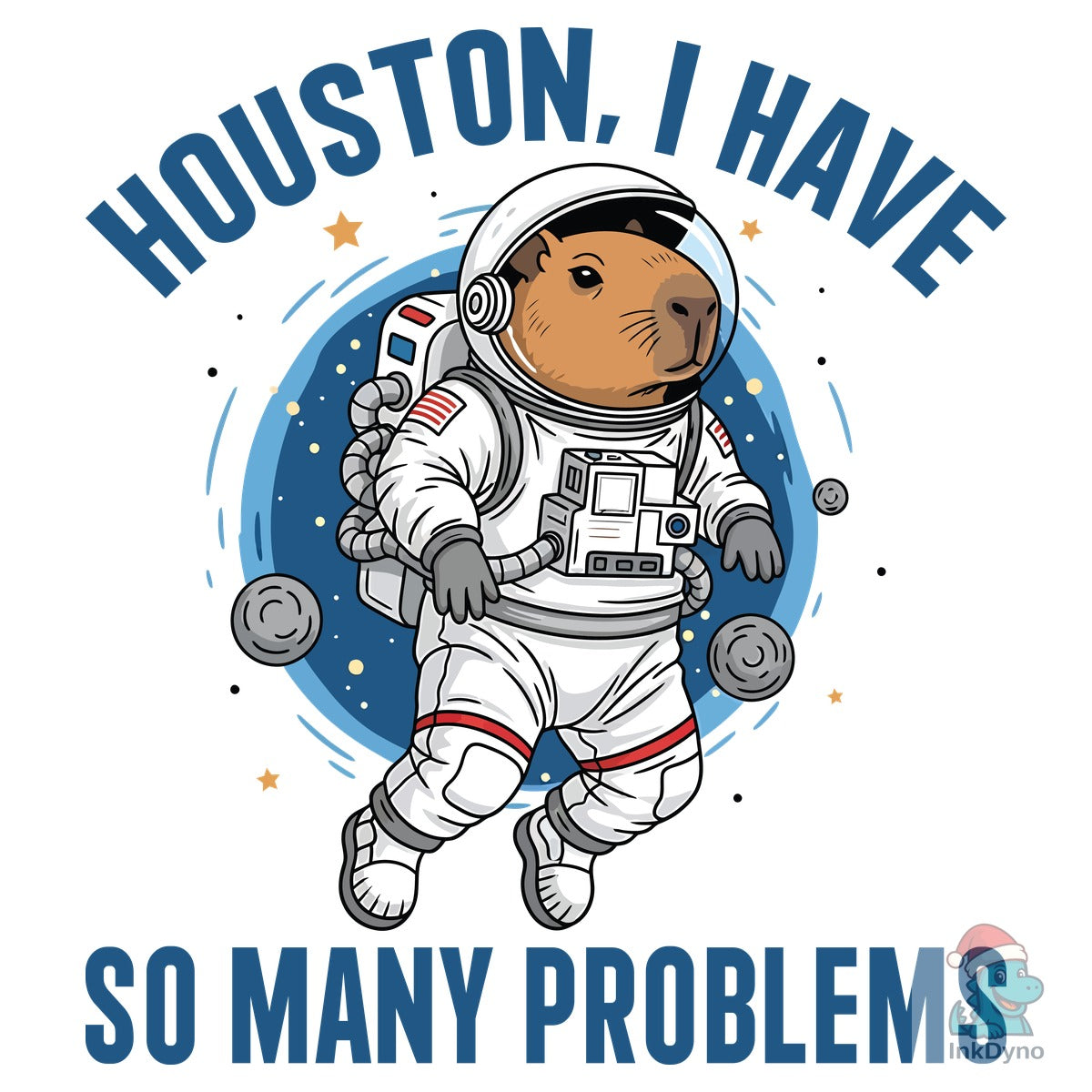 Space Capybara Problems Tee