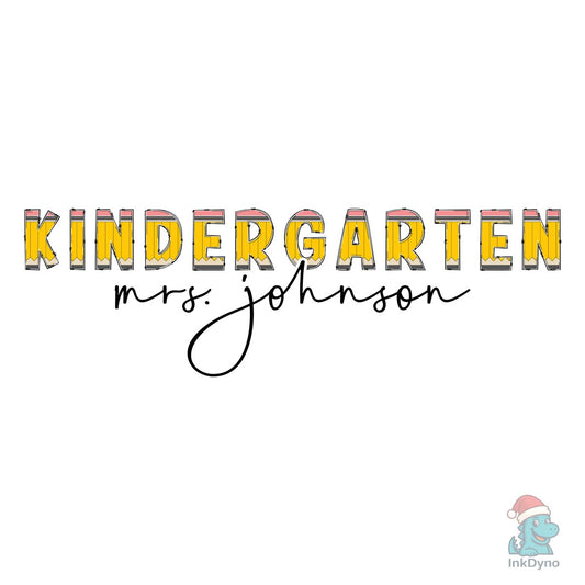 Kindergarten Mrs. Johnson Back to School - DTF Transfer