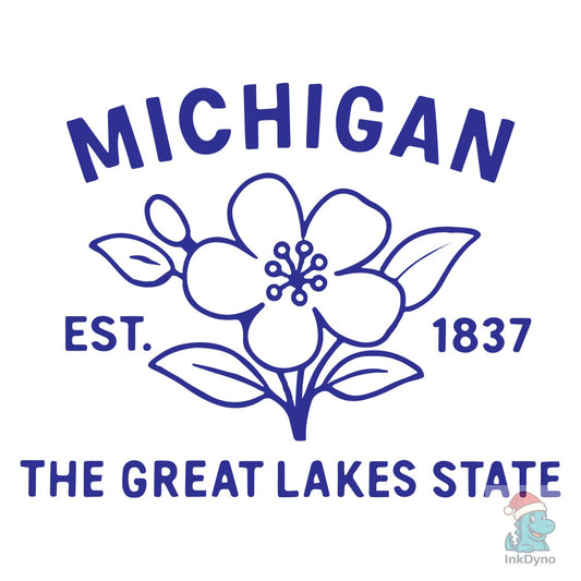 Michigan USA State Flower - DTF Transfer