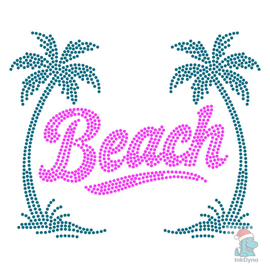 Beach Rhinestone Design - DTF Transfer