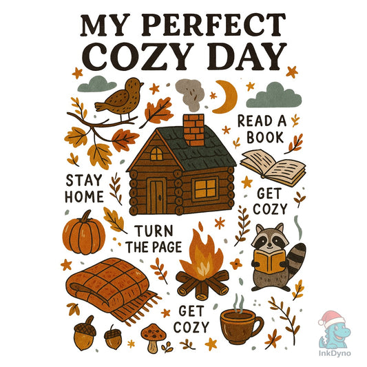 Cozy Cabin Reading Retreat Fall Boo - DTF Transfer
