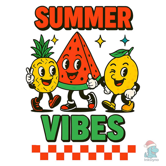 Fruit Cartoon Summer Vibes Summer T-shir - DTF Transfer