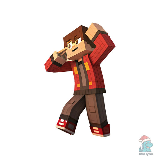 Minecraft Boy Dabbing Fall Sublimation - DTF Transfer