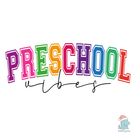 Preschool Vibes Retro Teacher - DTF Transfer