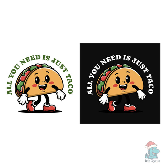 Funny Taco Mascot Design - DTF Transfer