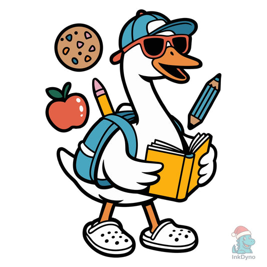 Back to School Blue Boy Goose - DTF Transfer