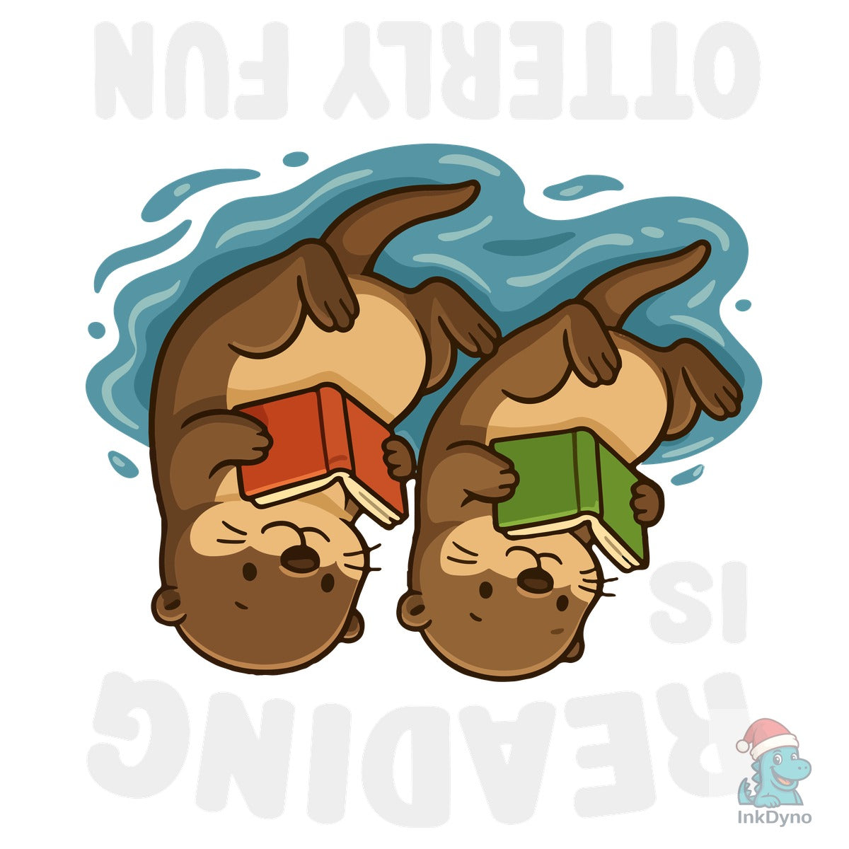 Reading Otters Fun Book Lover T-Shirt