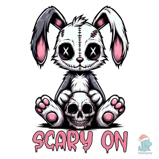 Scary on Creepy Bunny Halloween Print - DTF Transfer