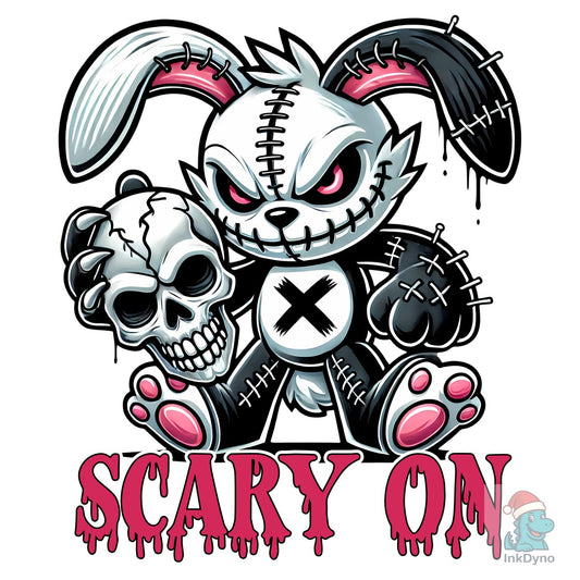 Scary on Creepy Halloween Bunny - DTF Transfer