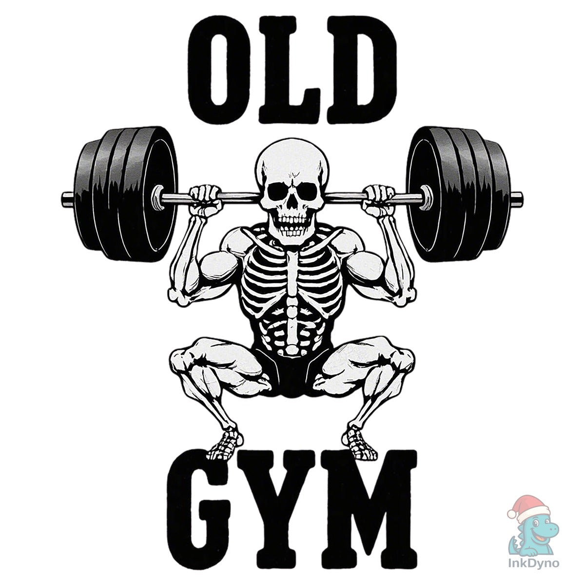 Skeleton Weightlifter Old Gym T-Shirt