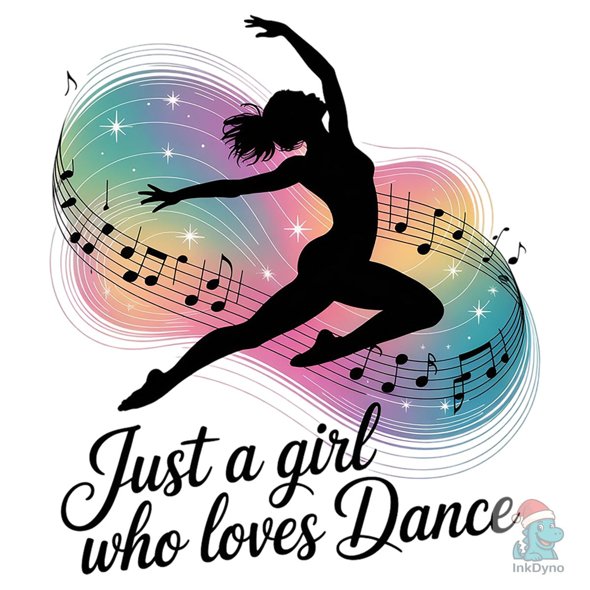 Vibrant Dancer Musical Notes T-Shirt