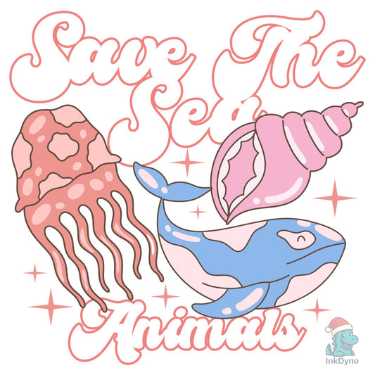 Save the Sea Animals T-shirt Design - DTF Transfer