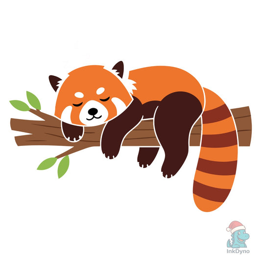 Funny Red Panda Lazy T-Shirt Design - DTF Transfer
