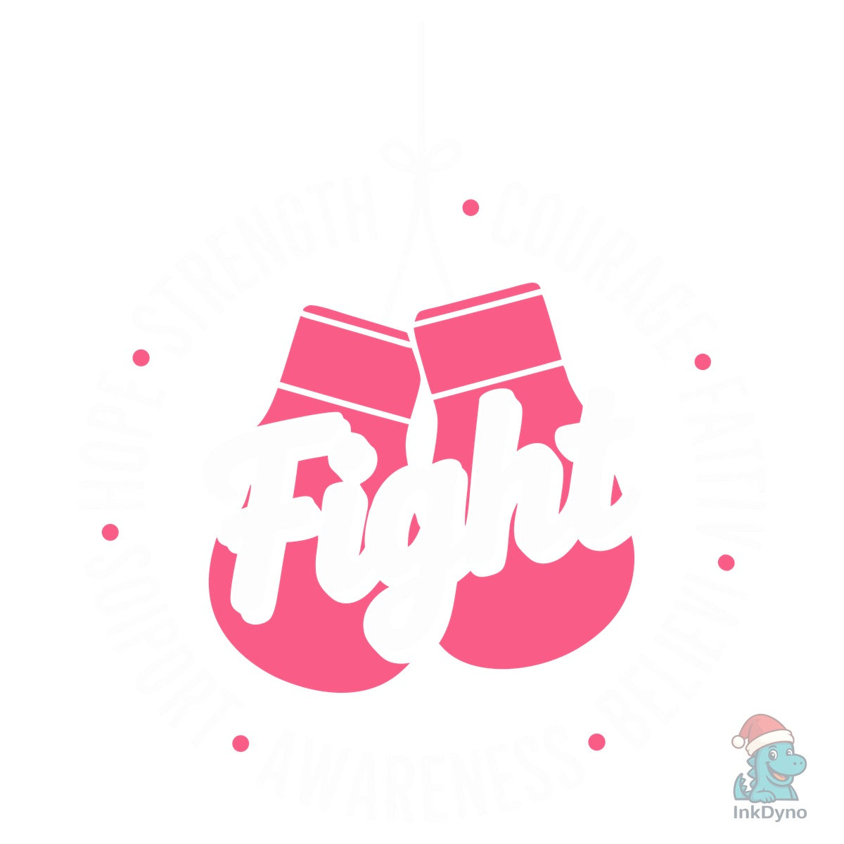 Pink Boxing Gloves Fight Against Cancer