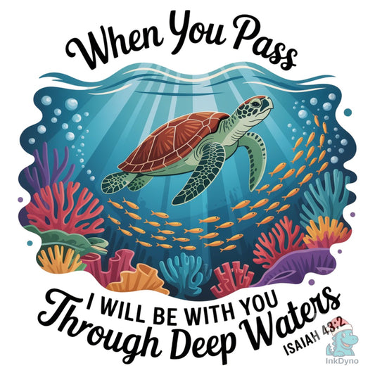 When You Pass Through Deep Waters - DTF Transfer