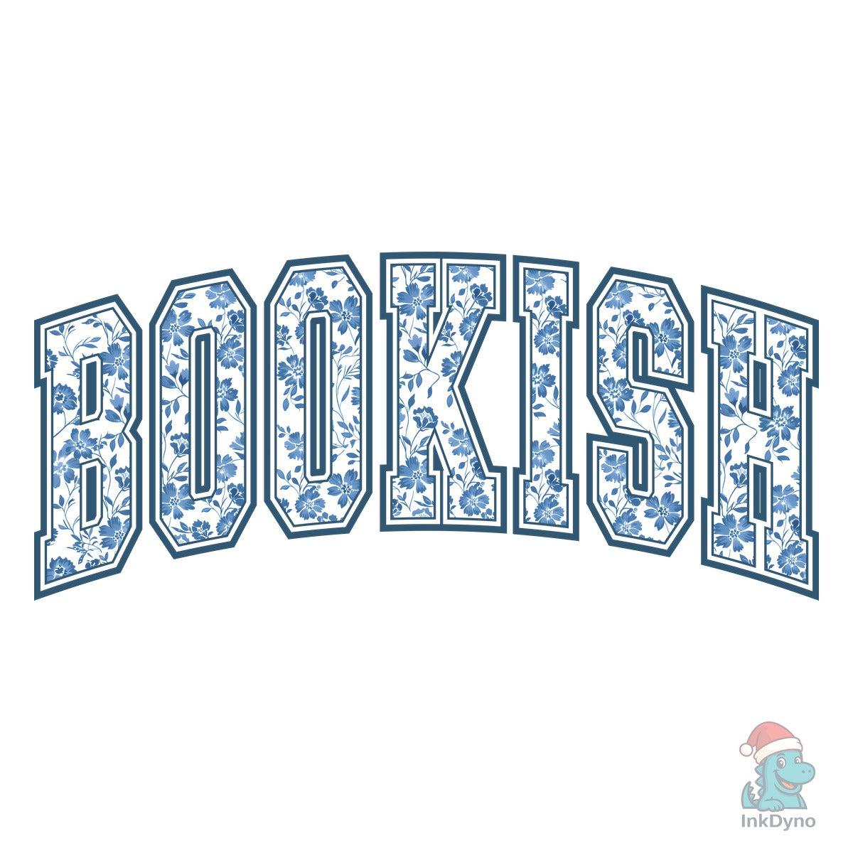 Bookish Toile Blue Book Lover Heat-Press