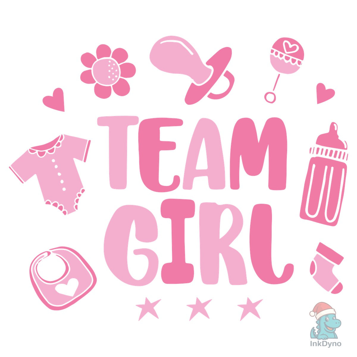 Gender Reveal Party Team Girl Funny Tee