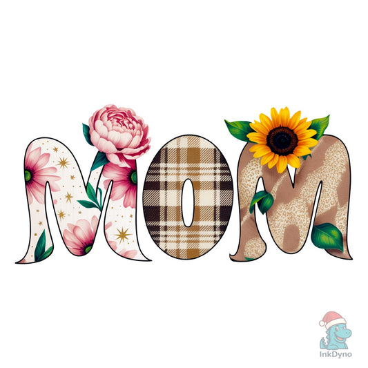 Leopard Mom Flower Retro Mom - DTF Transfer