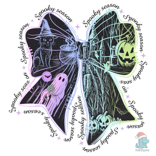 Neon Spooky Season Bow - DTF Transfer