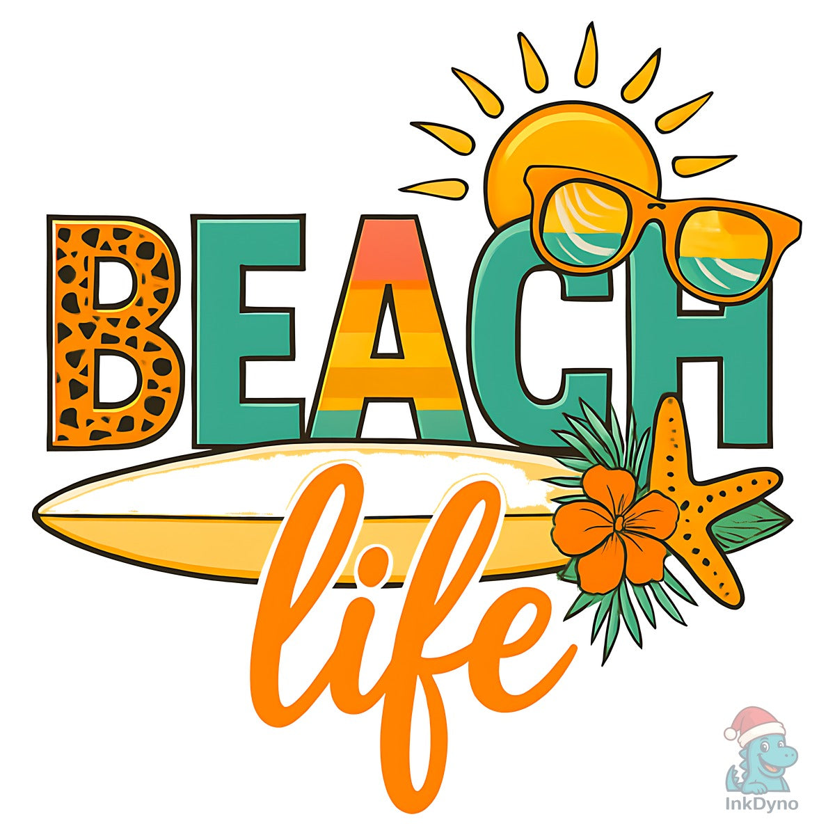 Beach Life Summer T-Shirt Design