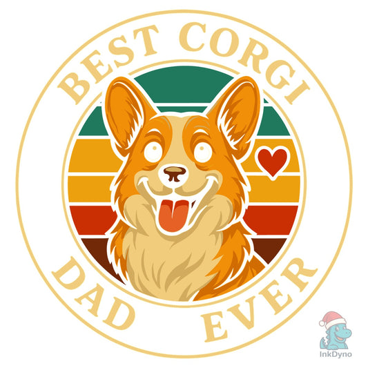 Funny Corgi Dad Gift Idea - DTF Transfer