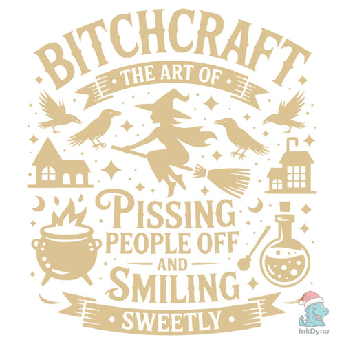 Bitchcraft Funny Halloween Witch Design - DTF Transfer