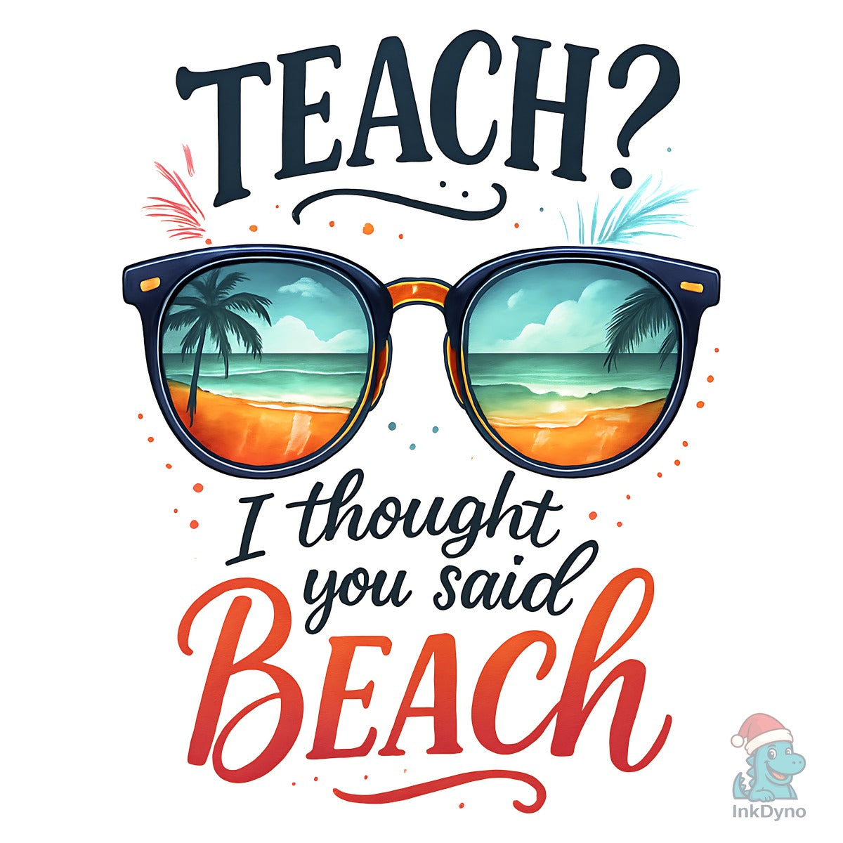 Funny Teacher Summer T-Shirt Design