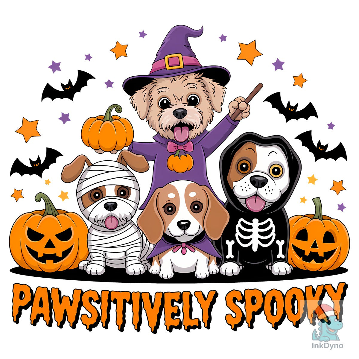 Pawsitively Spooky Dog Halloween Tee