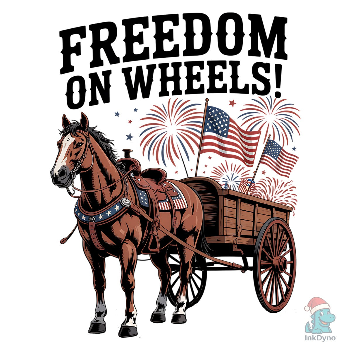 Patriotic Horse Cowboy 4th of July Shirt