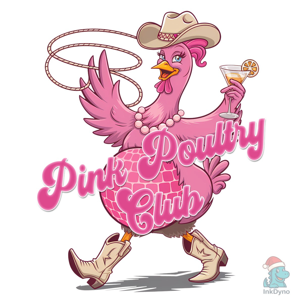 Pink Poultry Club Funny Chicken Disco