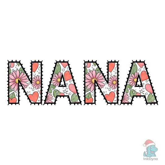Boho Floral Nana - DTF Transfer