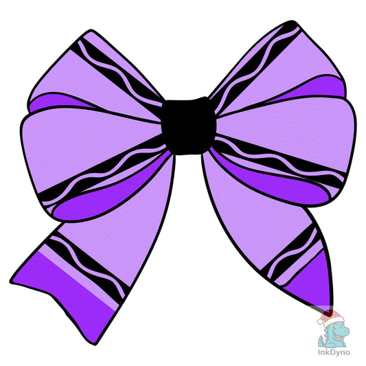 Purple Crayon Coquette Bow - DTF Transfer