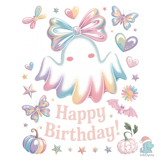 Halloween Ghost Birthday Girl Shirt - DTF Transfer