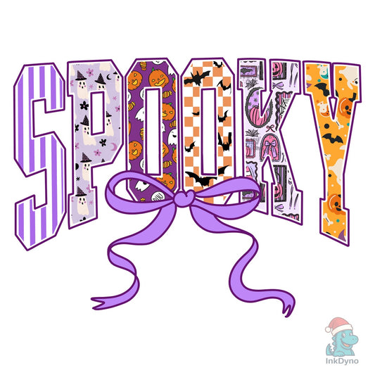 Spooky Halloween Varsity Coquette - DTF Transfer
