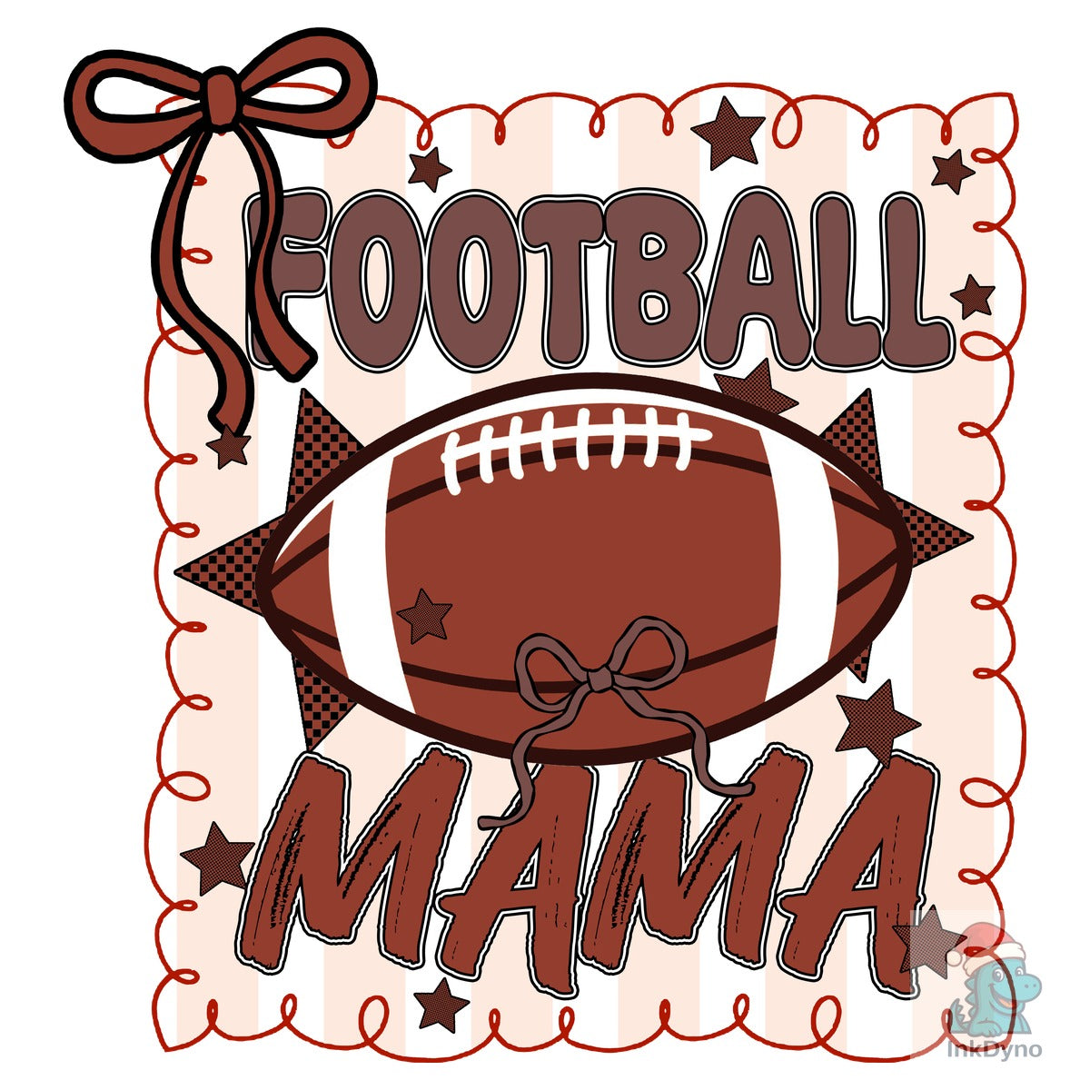 Football Mama Football Season Bow