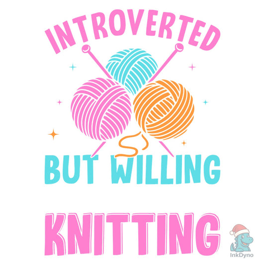Funny Knitting T-Shirt Design - DTF Transfer
