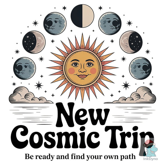 Boho Cosmic Adventure T-Shirt Design - DTF Transfer
