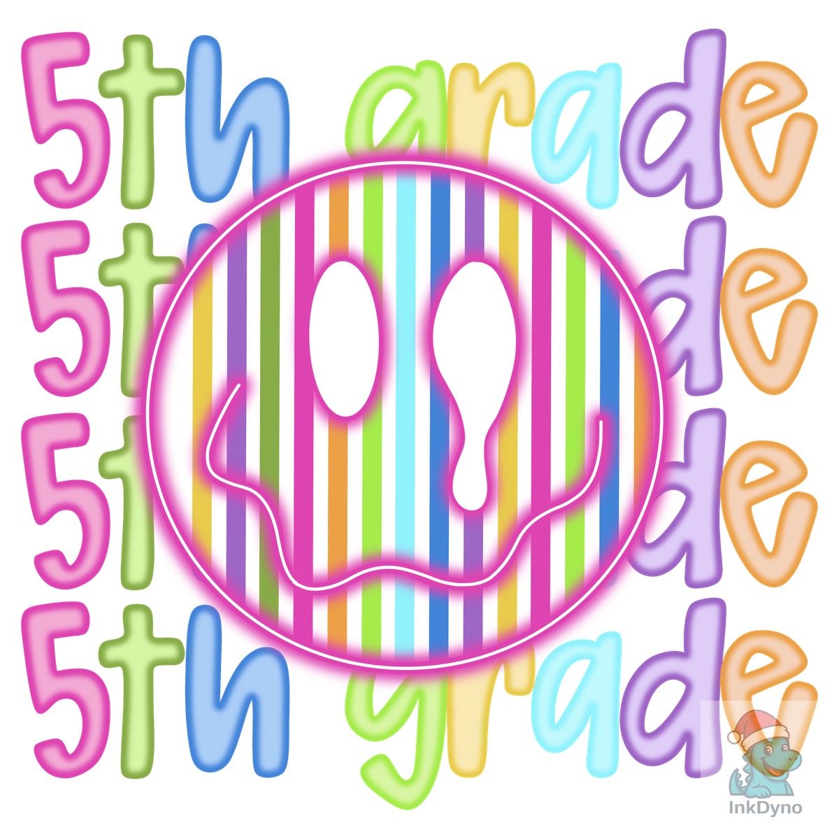 Neon 5th Grade Back to School