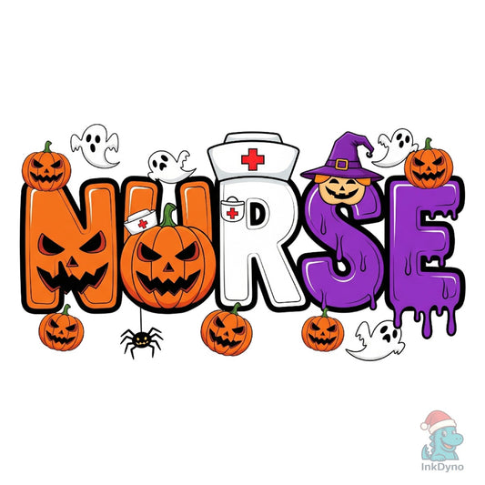 Halloween Nurse Pumpkin - DTF Transfer