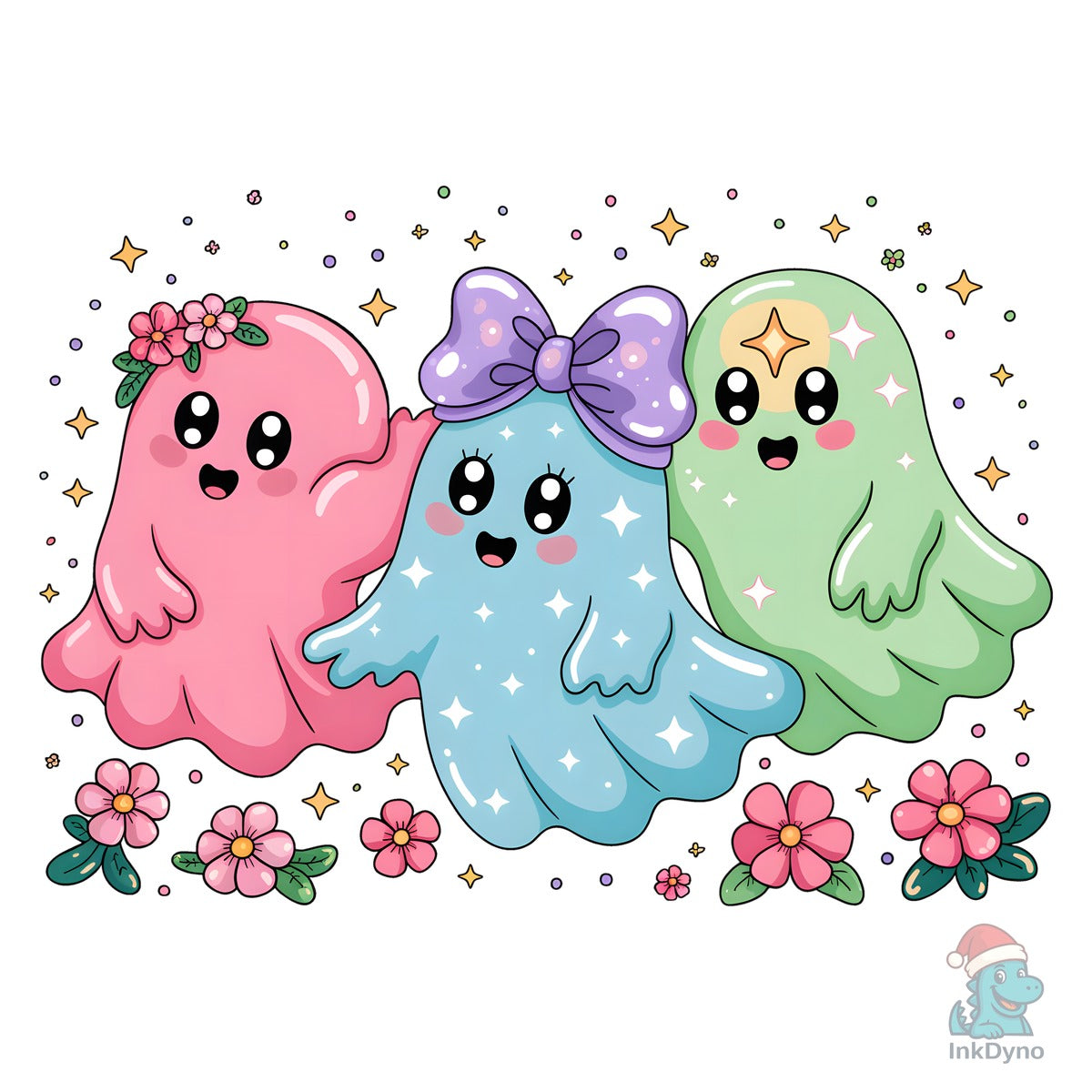 Trio of Cute Baby Ghosts Tee