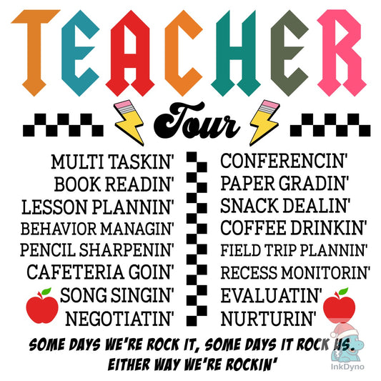 Abcd the Teacher Tour Teacher Tour - DTF Transfer