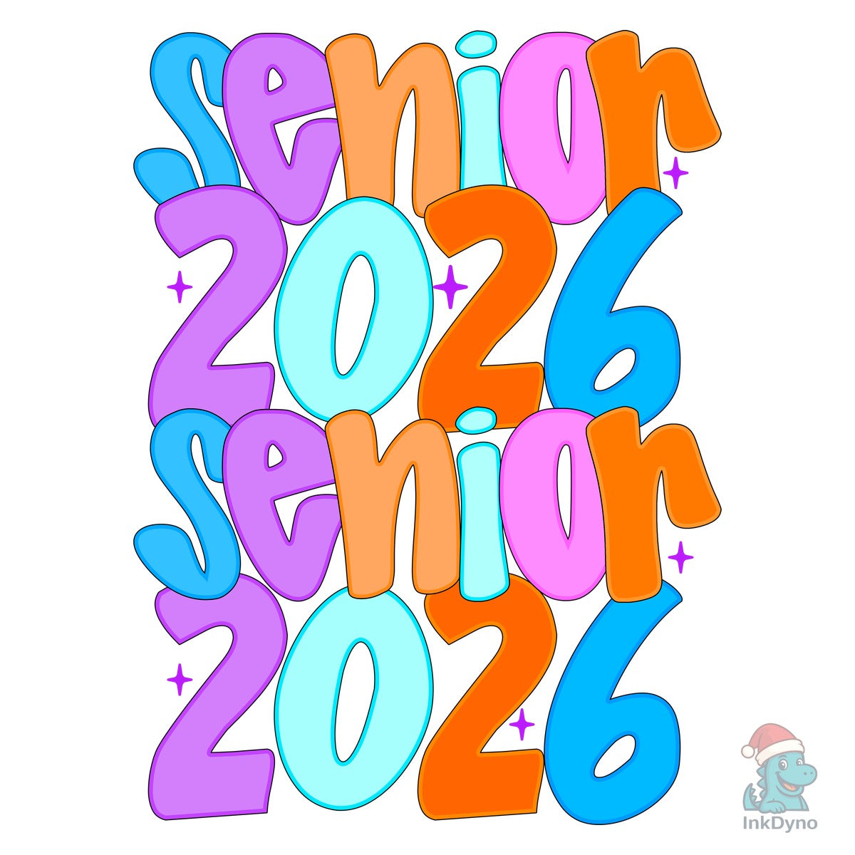 Preppy Senior 2026 Trendy Neon Shirt