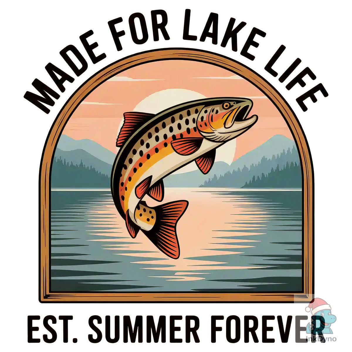 Vintage Fishing Summer T-Shirt Design