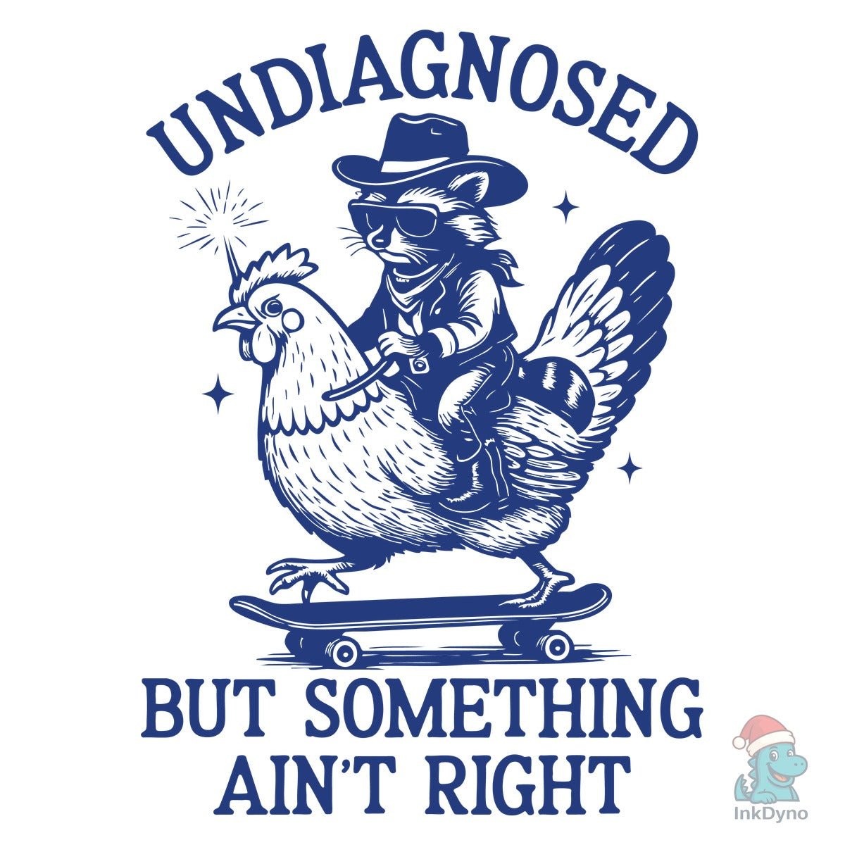 Undiagnosed Cowboy Raccoon with Chicken