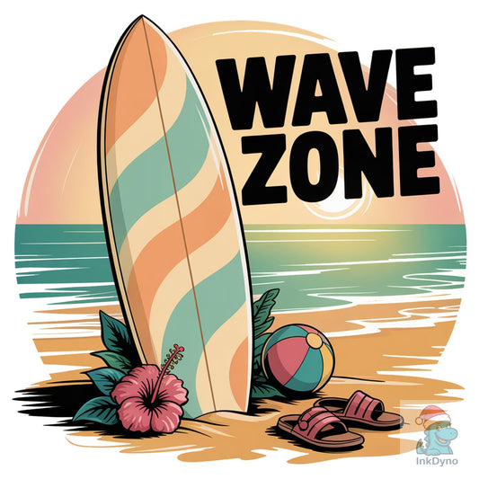 Wave Zone - Surfboard Beach - DTF Transfer