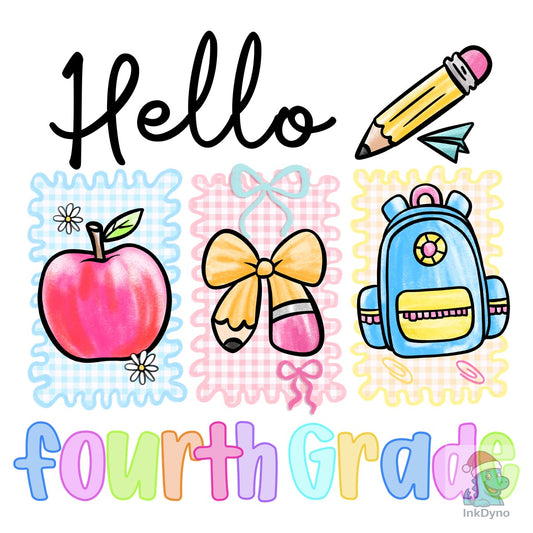 Preppy Back-to-School Doodles - DTF Transfer