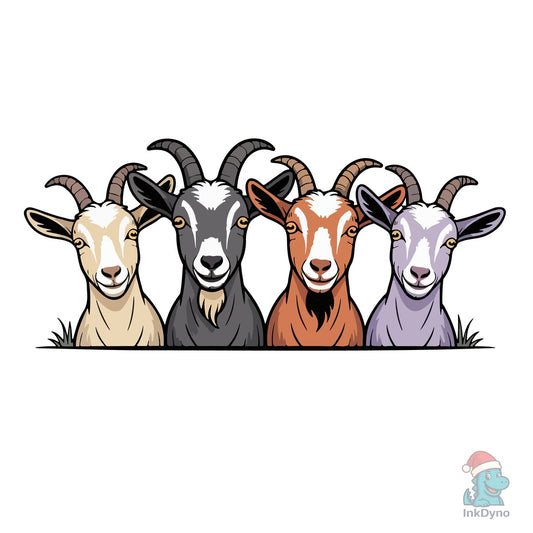 Cute Goat Lover T-Shirt Design - DTF Transfer