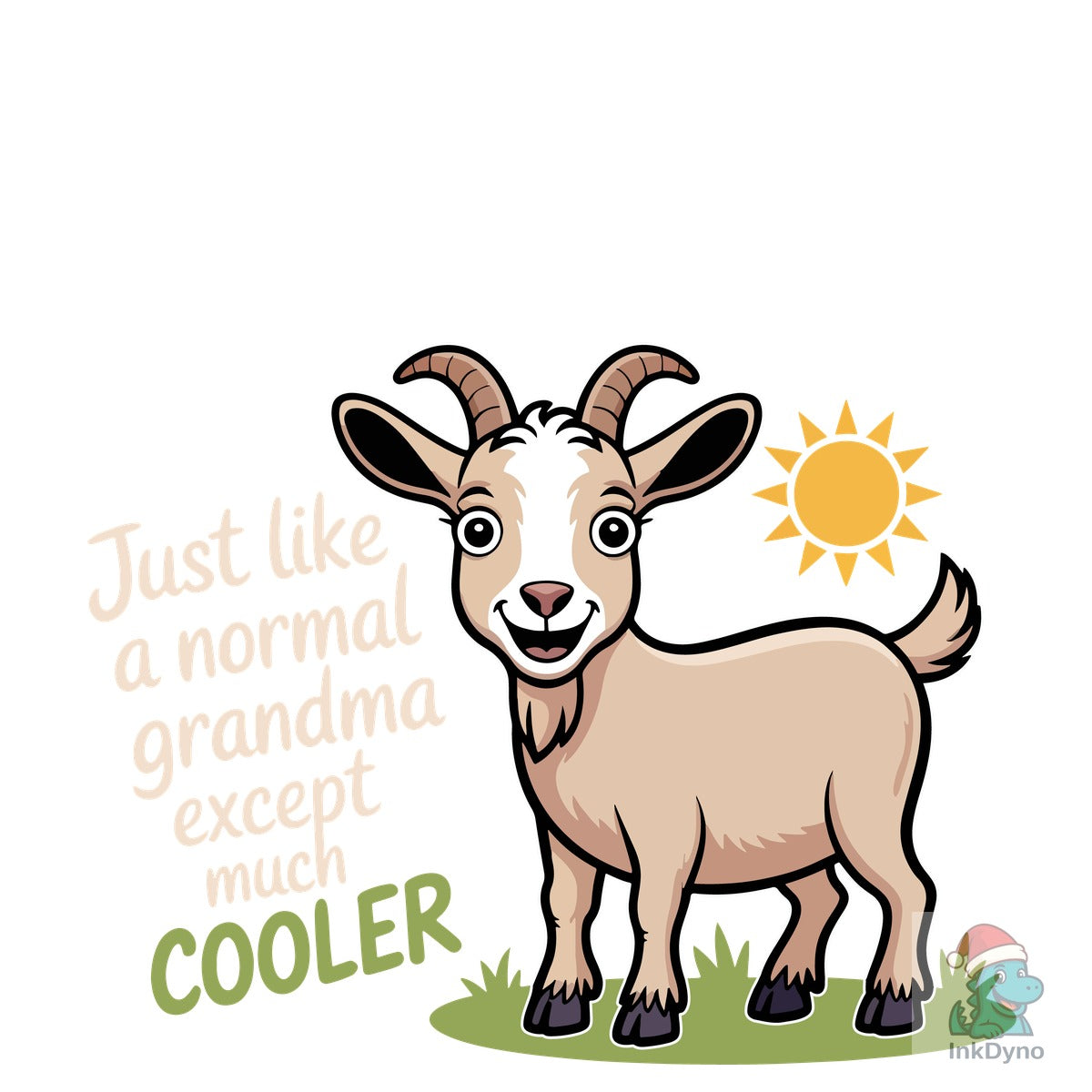 Funny Goat Grandma T-Shirt Design