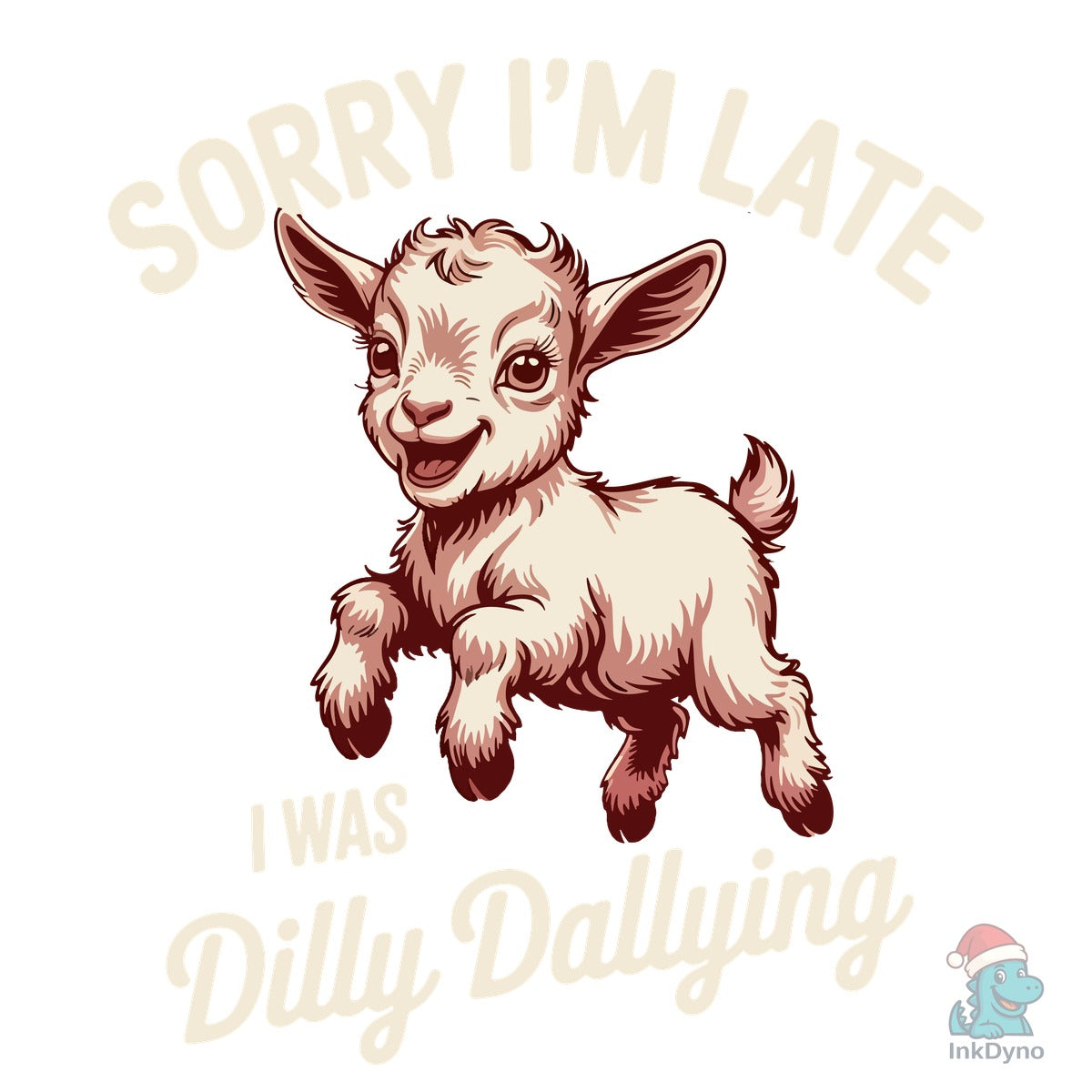 Sorry I'm Late Funny Baby Goat T-Shirt