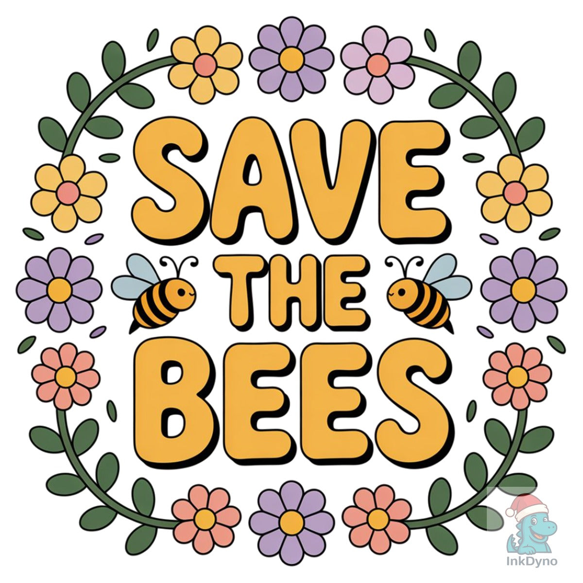 Groovy Flower Bees Save the Bee